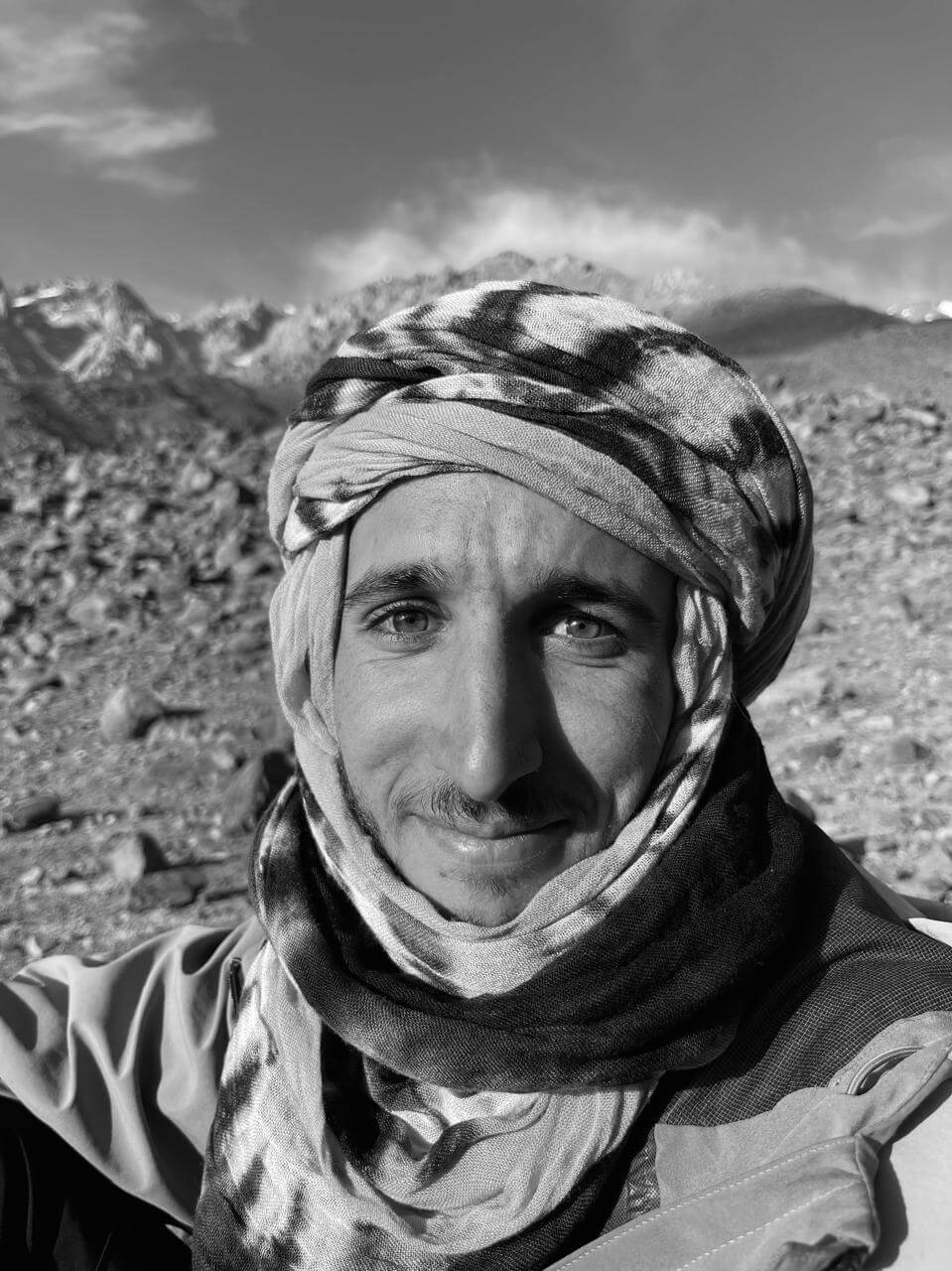 Radouane, a local mountain guide from Imlil in Morocco's High Atlas Mountains